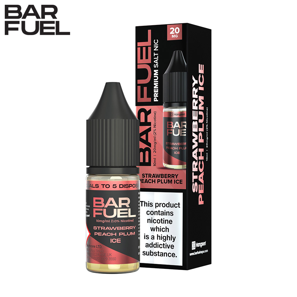Bar Fuel Strawberry Peach Plum Ice Nic Salt 10ml E-Liquid