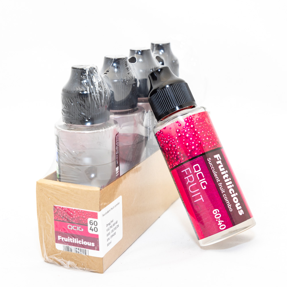 QCig Shortfills Fruitilicious 60/40 80ml