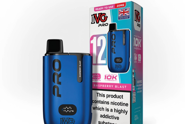 IVG Pro 12 Raspberry Blast vape kit.